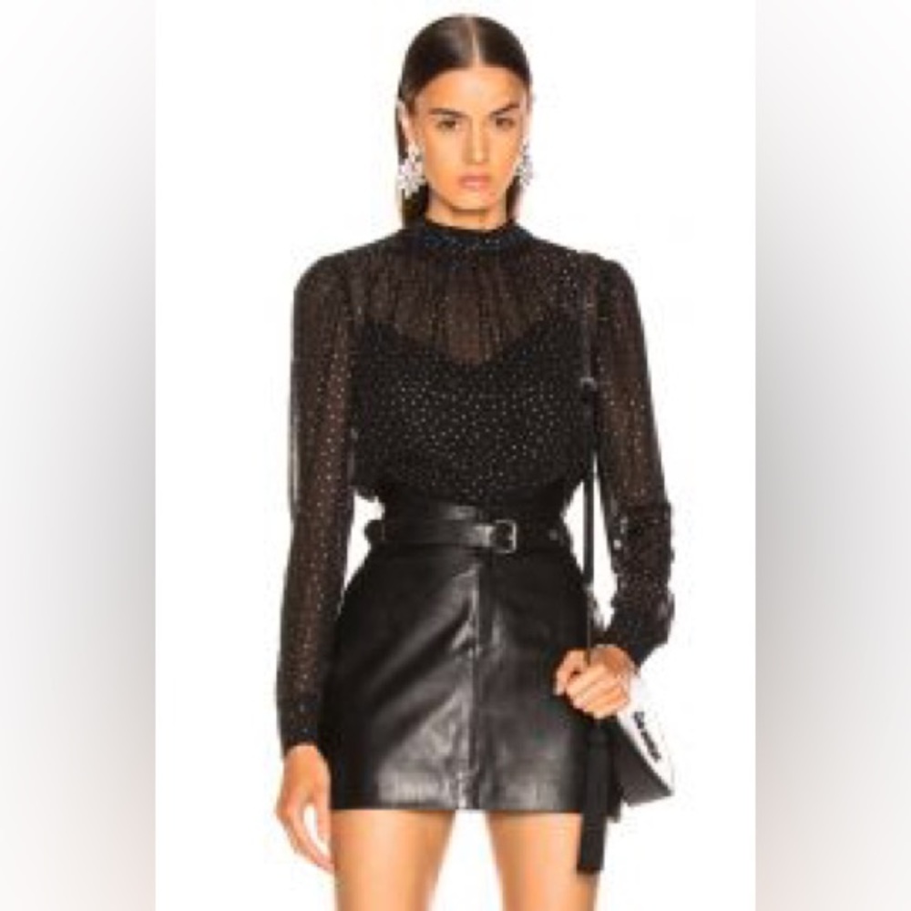 Beautiful silk blouse with stone detailing from Veronica Beard